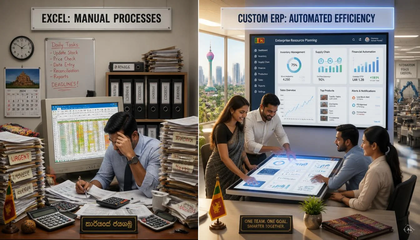Custom ERP vs. Excel Spreadsheets: How Sri Lankan Enterprises Can Automate Operations